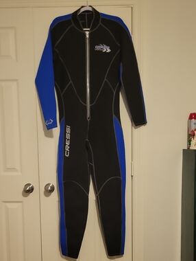 Cressi Men's Black & Blue Full Swim Bodysuit XXL